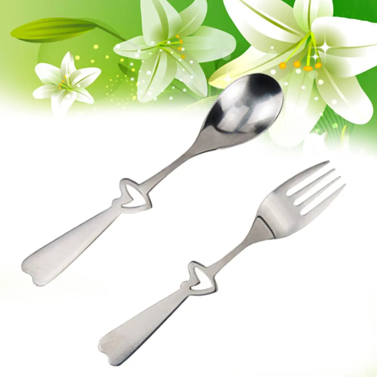 Heart Shape Steel Spoon