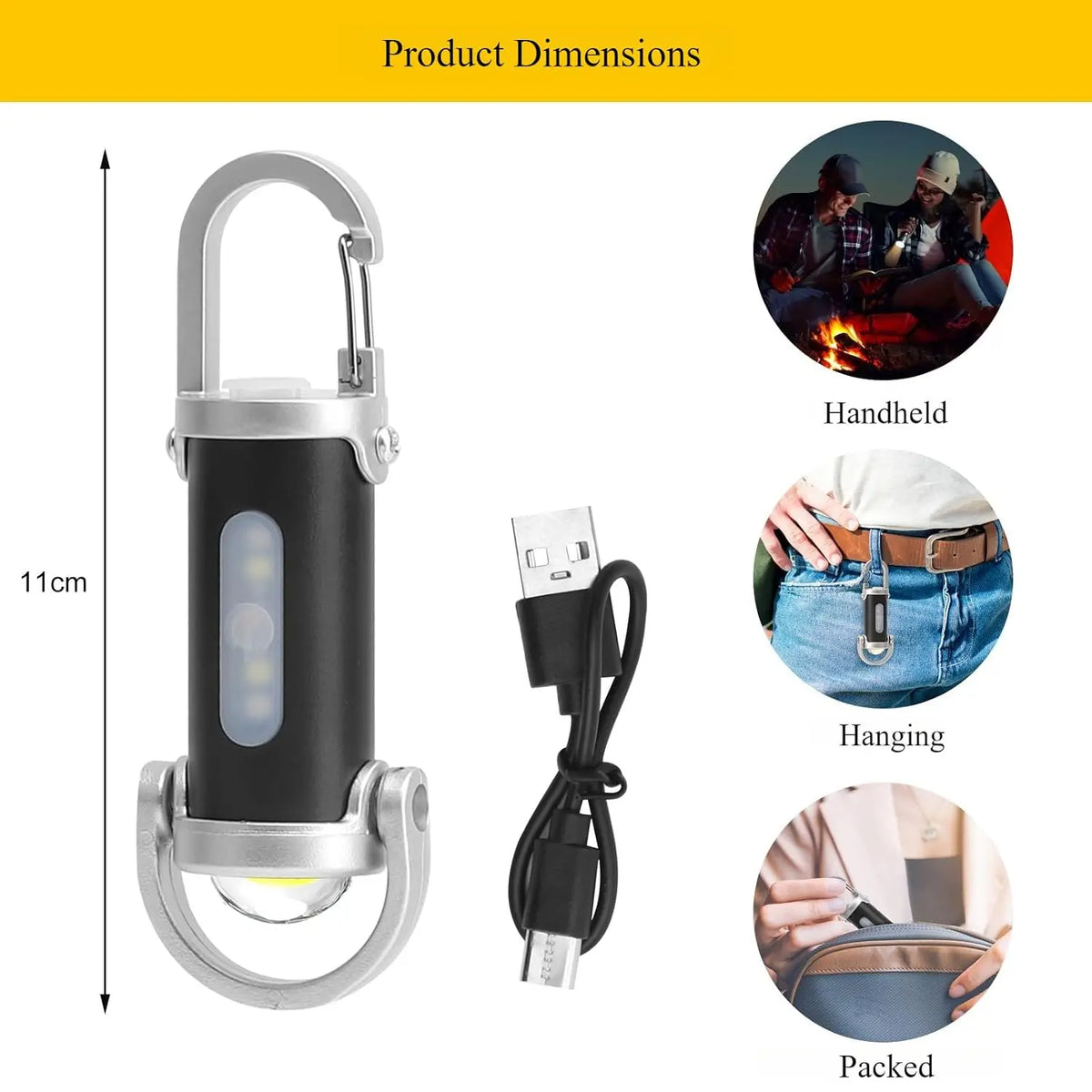 Portable Key Ring LED Flashlight