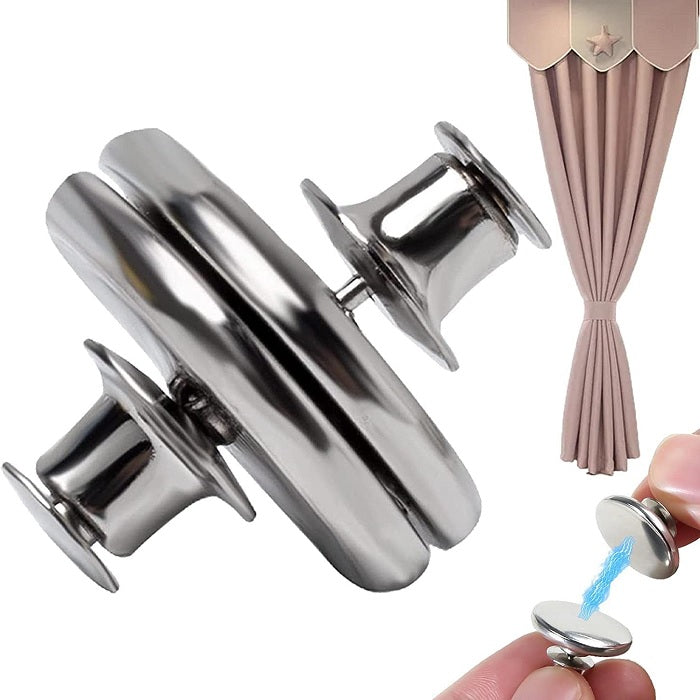 2 Pcs Magnetic Curtain Button Buckle Set