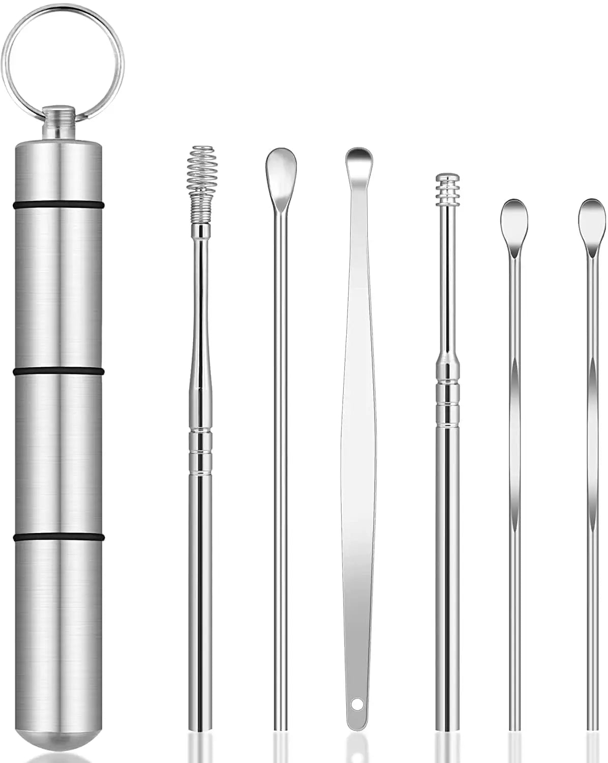 6 Pcs Ear Cleaning Tools with Aluminum Tube