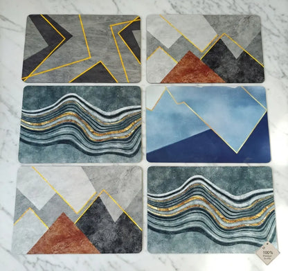 Mix Print Square Bathroom Mat Without PP
