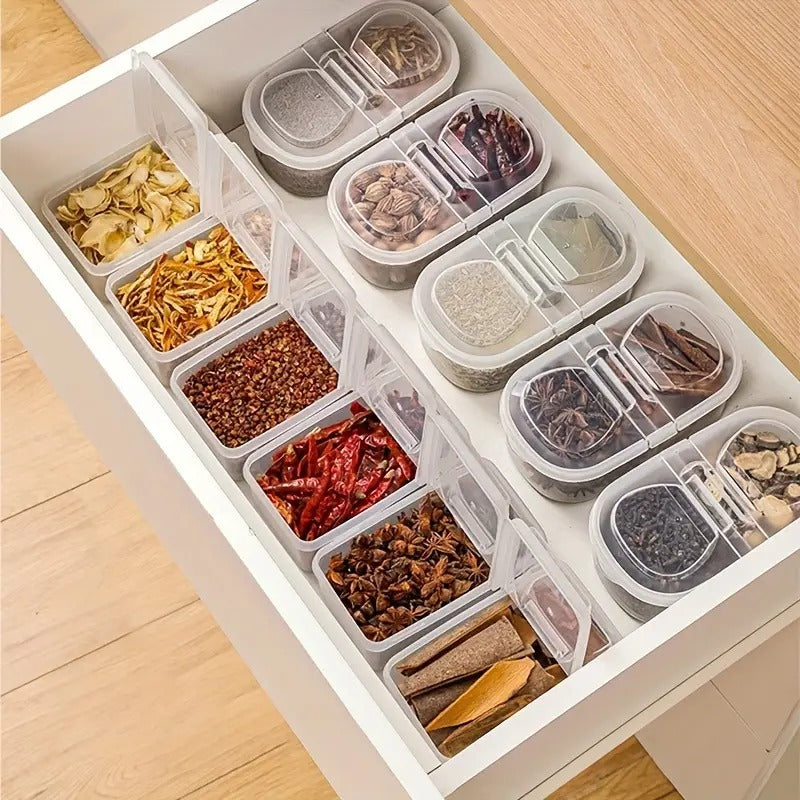2 Compartment Clear Food Storage Box