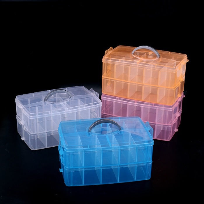 2 Layer 20 Grid Storage Organizer Box