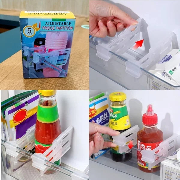 5 Pcs Refrigerator Adjustable Divider Box Packing
