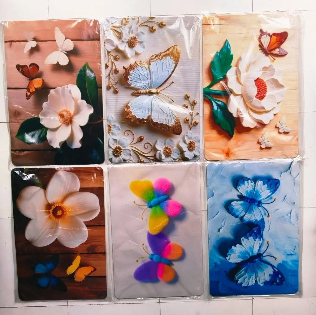 Flower Print Water Absrobent Mat