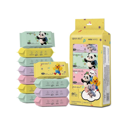 8 Pcs Panda Wet Wipes