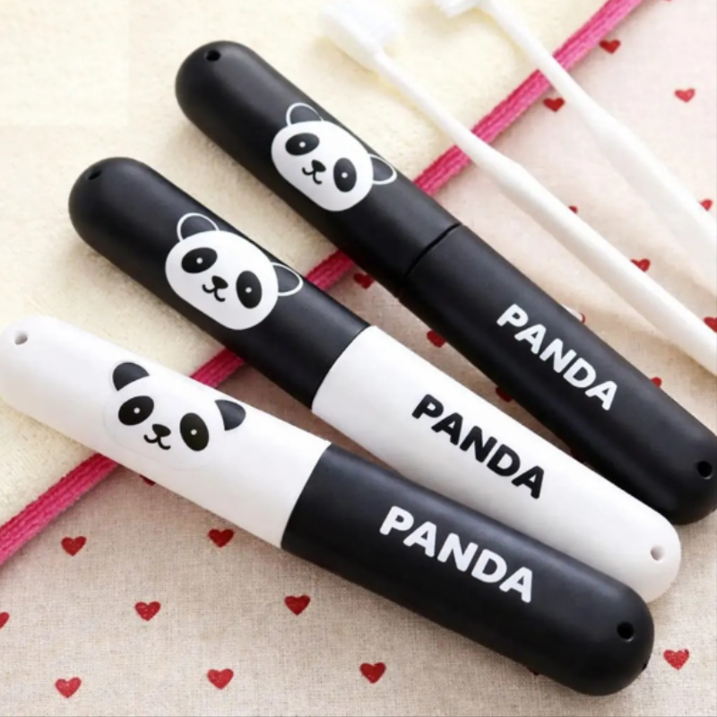 3pcs Toothbrush Cover Panda Print